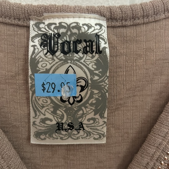 Vocal Rhinestone Lined Tank Top - Picture 4 of 4